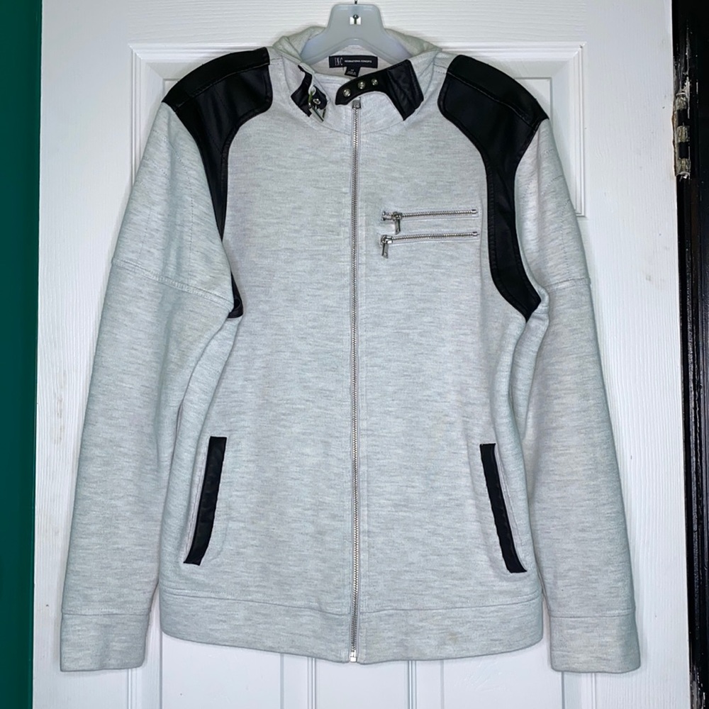 Gray and black Moto jacket